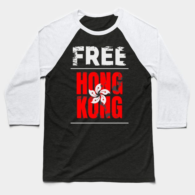 free-hong-kong T-Shirt Baseball T-Shirt by psanchez